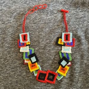 Handmade, colorful beaded necklace